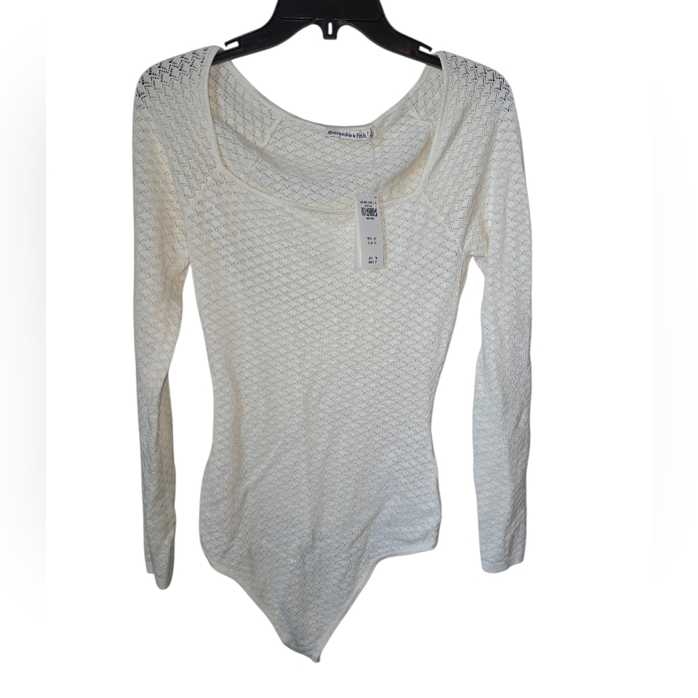 New Abercrombie And Fitch Pointelle Squareneck‎ Bodysuit Medium